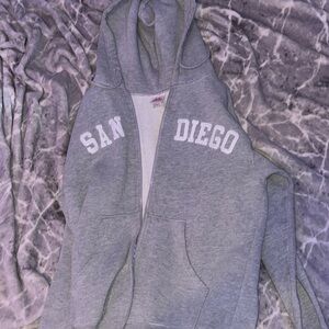 Grey San Diego Zip Up Jacket